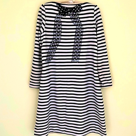 France Lippee Cherie la femme striped Dress with unique print Japan 100% Cotton - Picture 3 of 7